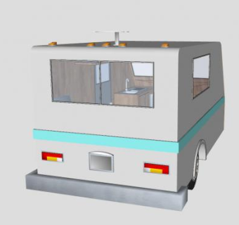 箱型房车SU模型下载_sketchup草图大师SKP模型