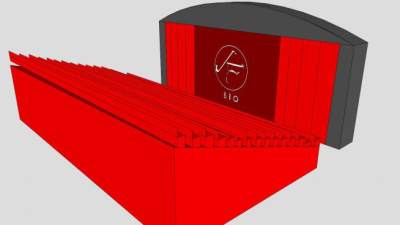 电影院红色座椅SU模型下载_sketchup草图大师SKP模型