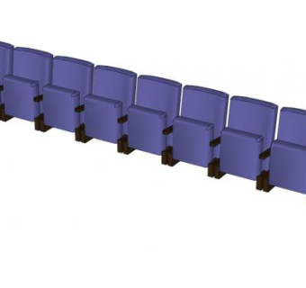 影院椅子SU模型下载_sketchup草图大师SKP模型