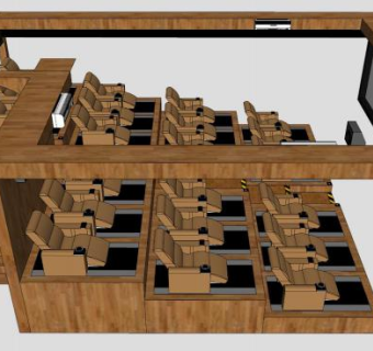 住宅电影座椅SU模型下载_sketchup草图大师SKP模型