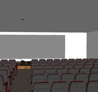 现代游轮电影躺椅SU模型下载_sketchup草图大师SKP模型