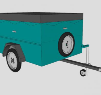 小型拖车SU模型下载_sketchup草图大师SKP模型
