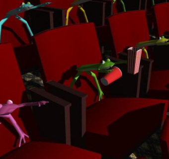 电影院躺椅座椅SU模型下载_sketchup草图大师SKP模型