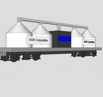 洒水半挂车SU模型下载_sketchup草图大师SKP模型
