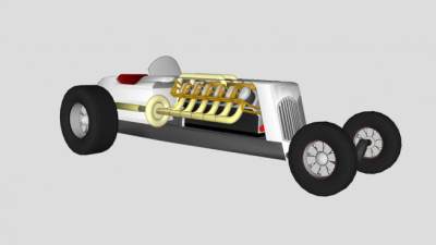 单座油槽车辆SU模型下载_sketchup草图大师SKP模型