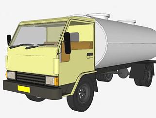油罐卡车SU模型下载_sketchup草图大师SKP模型