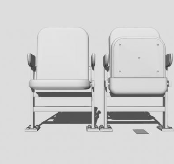电影院折叠座椅SU模型下载_sketchup草图大师SKP模型