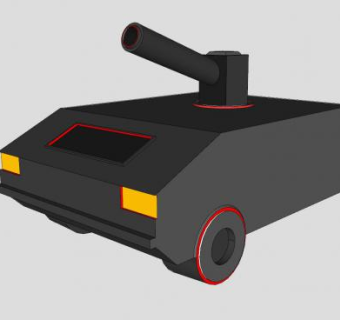 三轮防护车辆SU模型下载_sketchup草图大师SKP模型