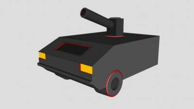 三轮防护车辆SU模型下载_sketchup草图大师SKP模型