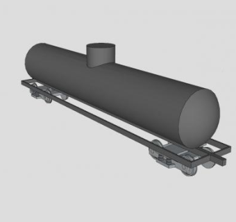 油罐半挂车SU模型下载_sketchup草图大师SKP模型