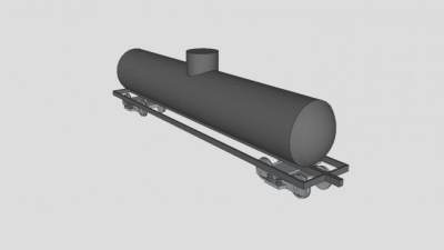 油罐半挂车SU模型下载_sketchup草图大师SKP模型