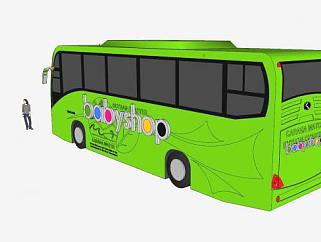 旅行巴士SU模型下载_sketchup草图大师SKP模型