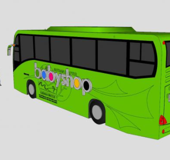 旅行巴士SU模型下载_sketchup草图大师SKP模型