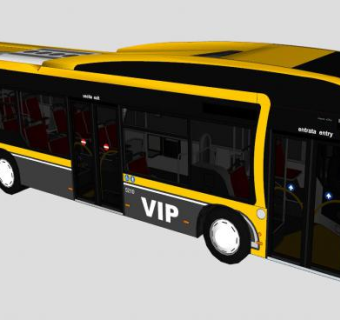 豪华旅游巴士SU模型下载_sketchup草图大师SKP模型