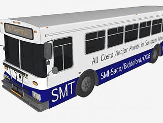 纽约市旅游巴士SU模型下载_sketchup草图大师SKP模型