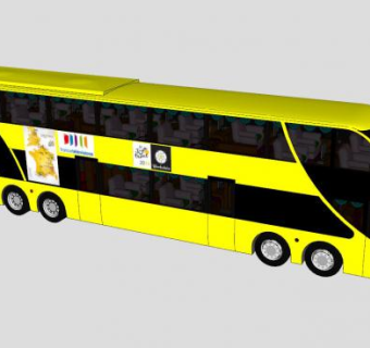 法国双层巴士SU模型下载_sketchup草图大师SKP模型