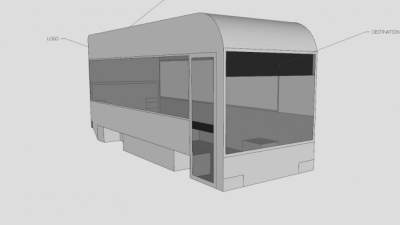 简易巴士车架SU模型下载_sketchup草图大师SKP模型