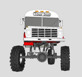 旅游车SU模型下载_sketchup草图大师SKP模型