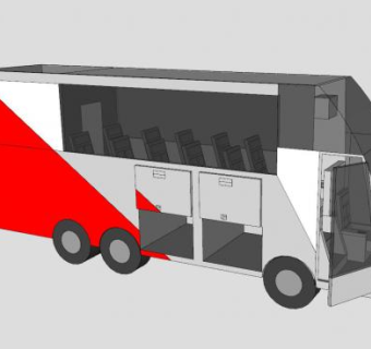 长途旅游巴士SU模型下载_sketchup草图大师SKP模型