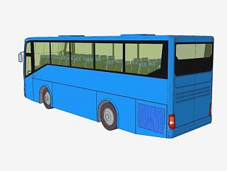 蓝色公共汽车SU模型下载_sketchup草图大师SKP模型