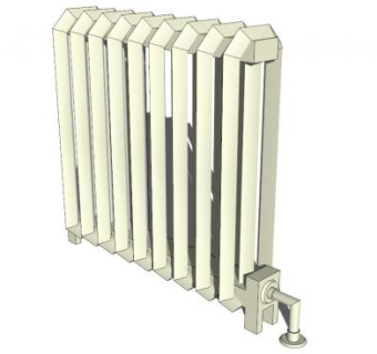 散热器暖气片SU模型下载_sketchup草图大师SKP模型