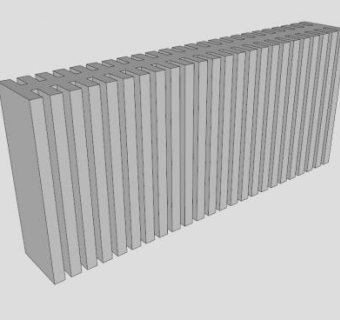 白色散热器SU模型下载_sketchup草图大师SKP模型