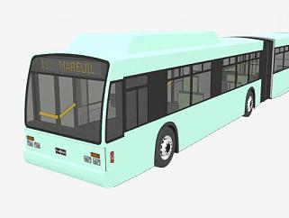 加长型巴士SU模型下载_sketchup草图大师SKP模型