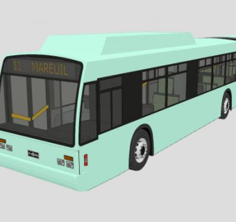 加长型巴士SU模型下载_sketchup草图大师SKP模型