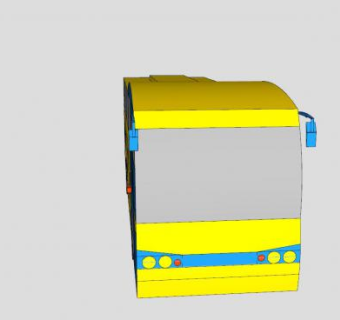 加勒比海旅行团巴士SU模型下载_sketchup草图大师SKP模型