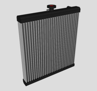 钢制翅片暖气SU模型下载_sketchup草图大师SKP模型