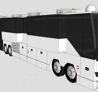 长途豪华客车SU模型下载_sketchup草图大师SKP模型