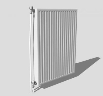 白色暖气片SU模型下载_sketchup草图大师SKP模型