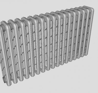 铸铁暖气片SU模型下载_sketchup草图大师SKP模型