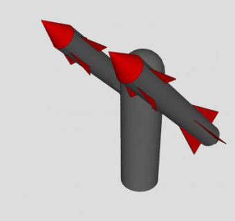 地空发射器SU模型下载_sketchup草图大师SKP模型