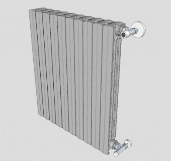 滑轮暖气片SU模型下载_sketchup草图大师SKP模型