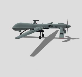 MQ1掠夺者无人机SU模型下载_sketchup草图大师SKP模型