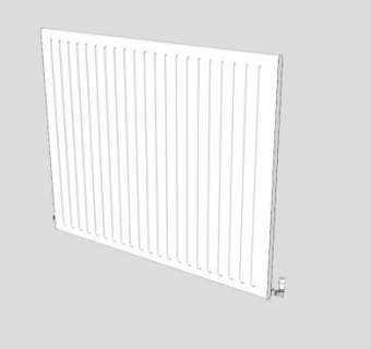 现代白色暖气片SU模型下载_sketchup草图大师SKP模型