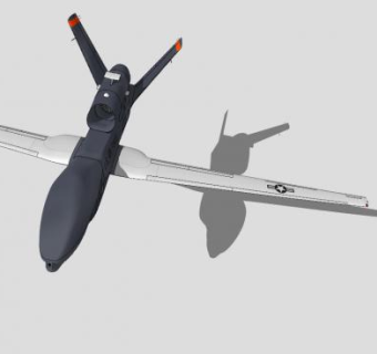RQ4A全球鹰无人机SU模型下载_sketchup草图大师SKP模型