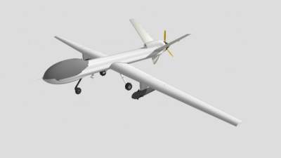 MQ-1捕食者侦察机SU模型下载_sketchup草图大师SKP模型