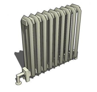 加热室内暖气片SU模型下载_sketchup草图大师SKP模型