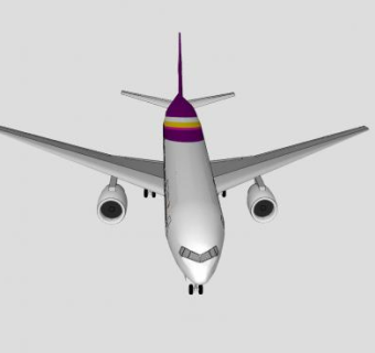 泰国航空波音777客机SU模型下载_sketchup草图大师SKP模型