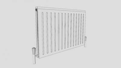 简单取暖器暖气片SU模型下载_sketchup草图大师SKP模型