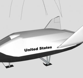 X-38试验机SU模型下载_sketchup草图大师SKP模型
