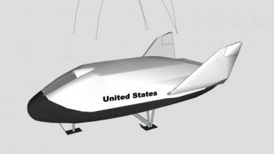 X-38试验机SU模型下载_sketchup草图大师SKP模型