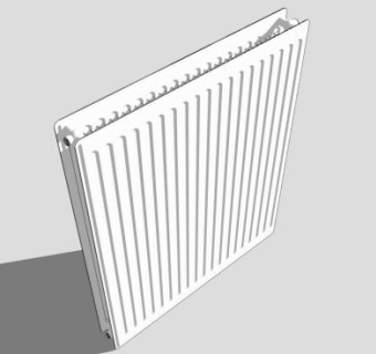 现代钢铝暖气片SU模型下载_sketchup草图大师SKP模型
