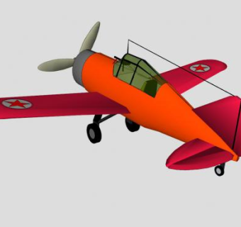 F2A水牛式舰载机SU模型下载_sketchup草图大师SKP模型