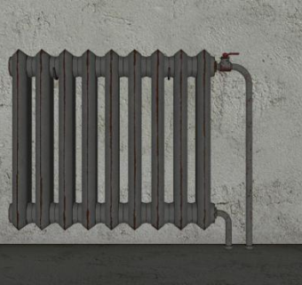 低聚暖气片SU模型下载_sketchup草图大师SKP模型