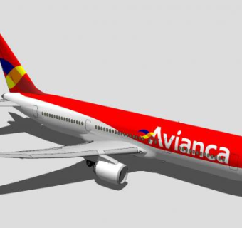 哥伦比亚航空波音787客机SU模型下载_sketchup草图大师SKP模型