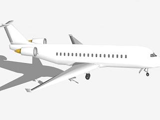 庞巴迪喷气式飞机SU模型下载_sketchup草图大师SKP模型