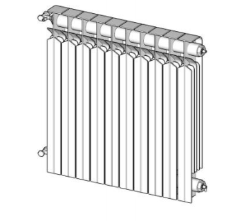 铝制暖气片SU模型下载_sketchup草图大师SKP模型